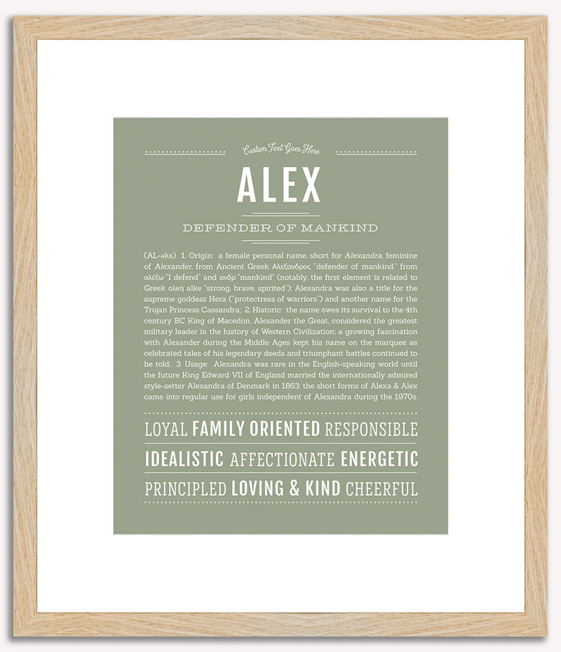 Alex (female) | Name Art Print