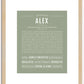 Alex (male) | Name Art Print