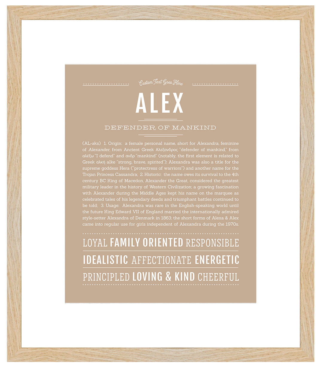 Alex (female) | Name Art Print