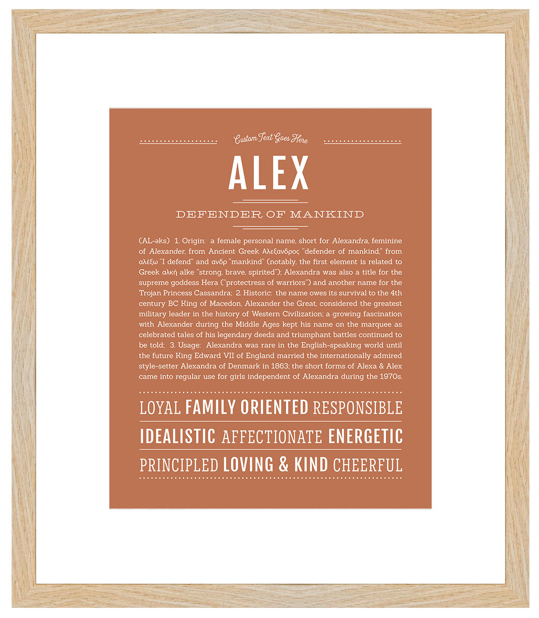 Alex (female) | Name Art Print