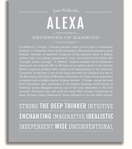 Alexa | Name Art Print – Name Stories