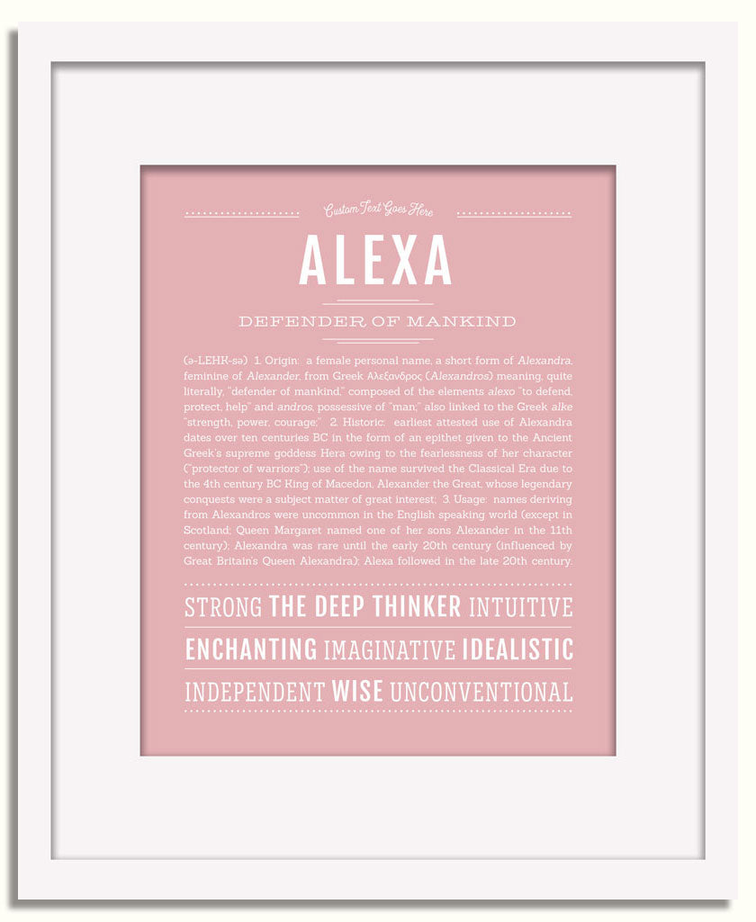 Frame Options | Dusty Rose | White Frame, Matted