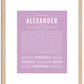 Alexander | Name Art Print