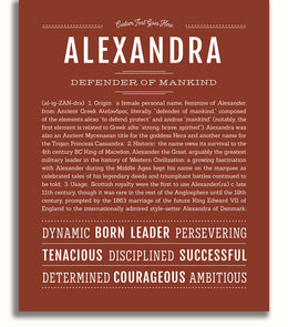 Alexandra | Name Art Print – Name Stories