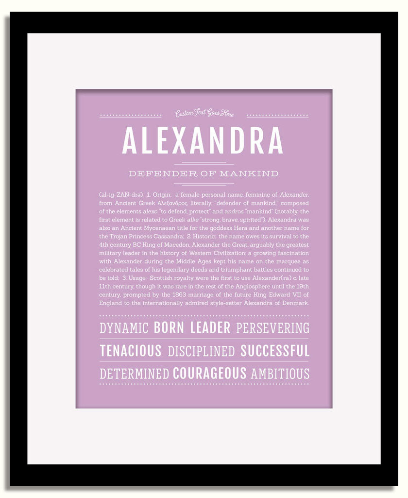 Frame Options | Lilac | Black Frame, Matted