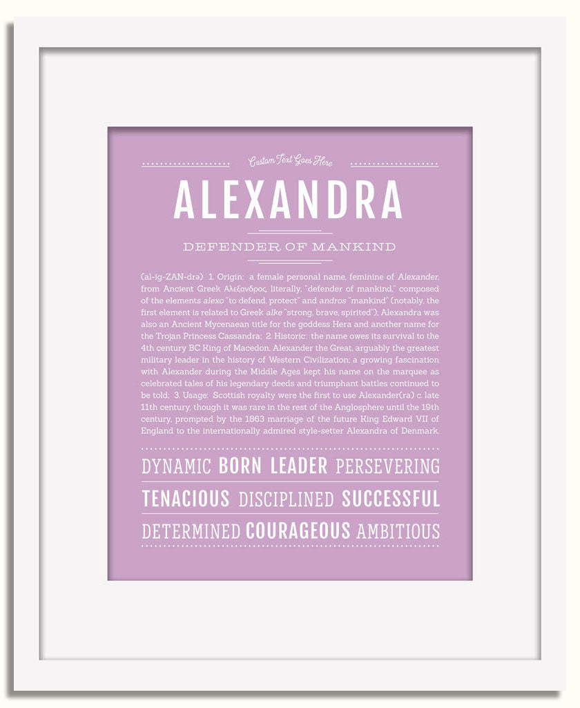 Frame Options | Lilac | White Frame, Matted