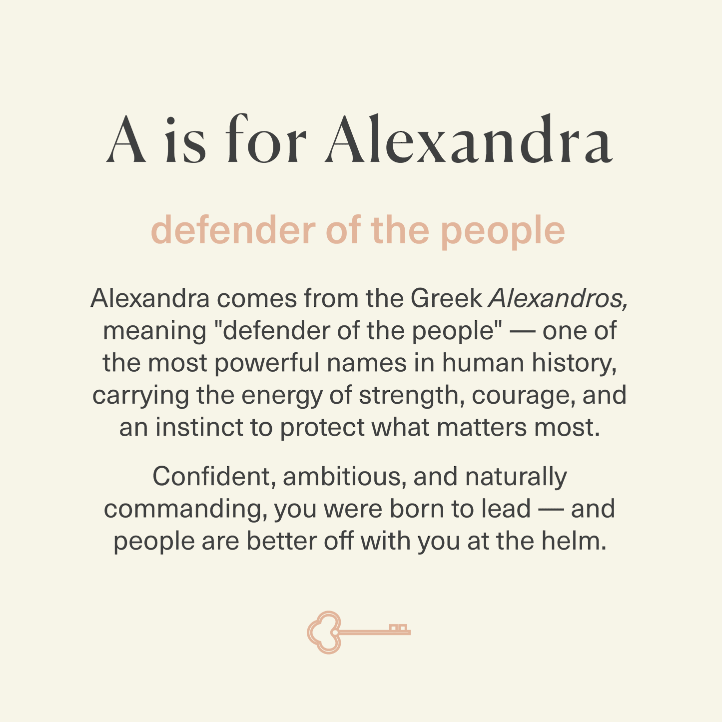 Alexandra Name Stories® keepsake card