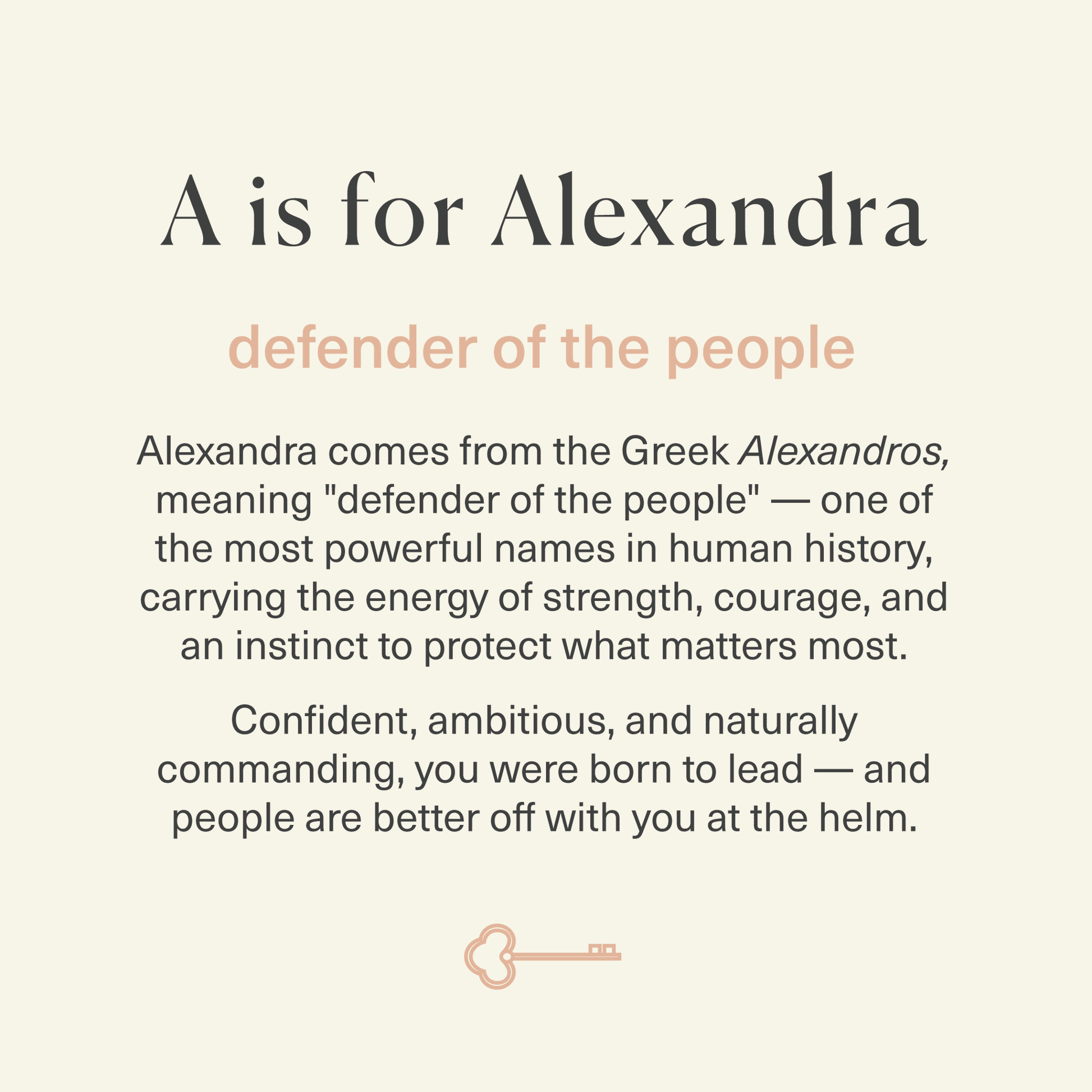 Alexandra Name Stories® keepsake card