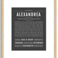 Alexandrea | Name Art Print