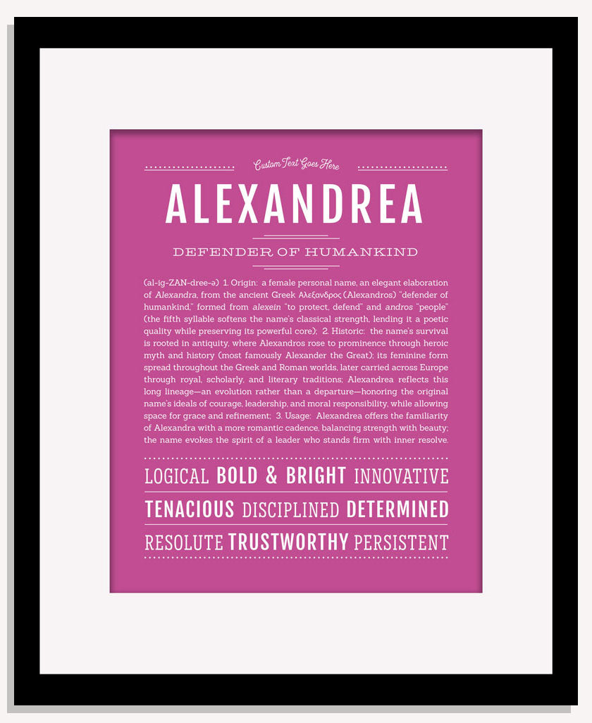 Frame Options | Dark Pink | Maple Frame, Matted