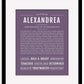 Frame Options | Deep Purple | Maple Frame, Matted