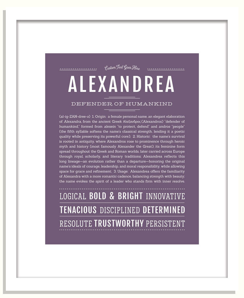 Frame Options | Deep Purple | Black Frame, Matted