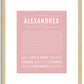 Alexandrea | Name Art Print