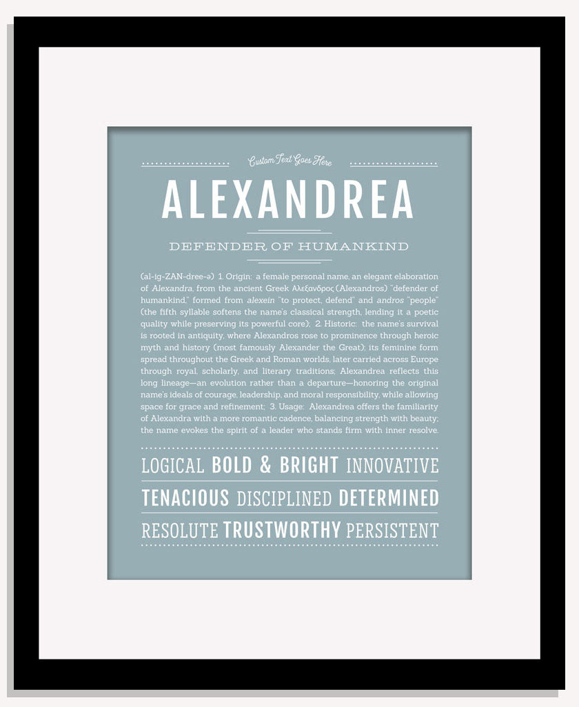 Frame Options | Powder Blue | Maple Frame, Matted