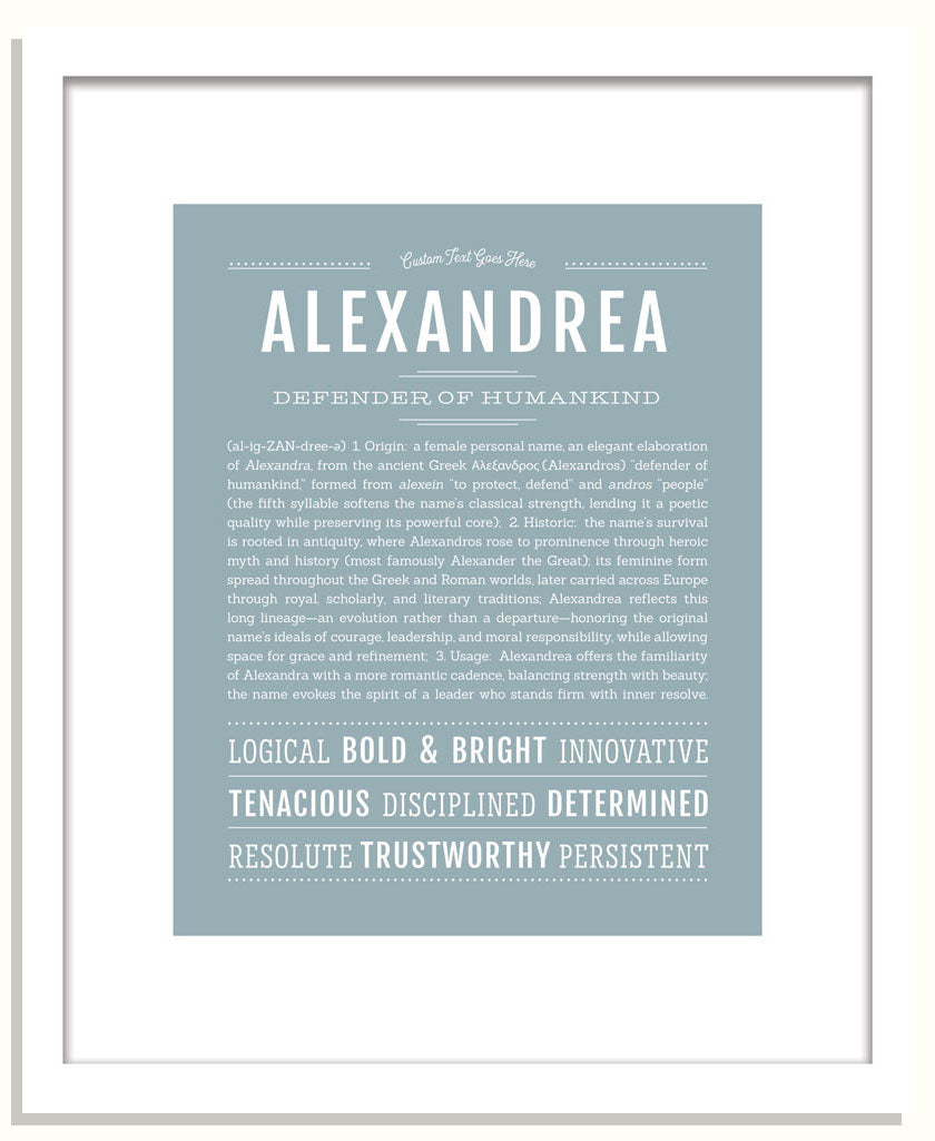 Frame Options | Powder Blue | Black Frame, Matted