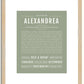 Alexandrea | Name Art Print