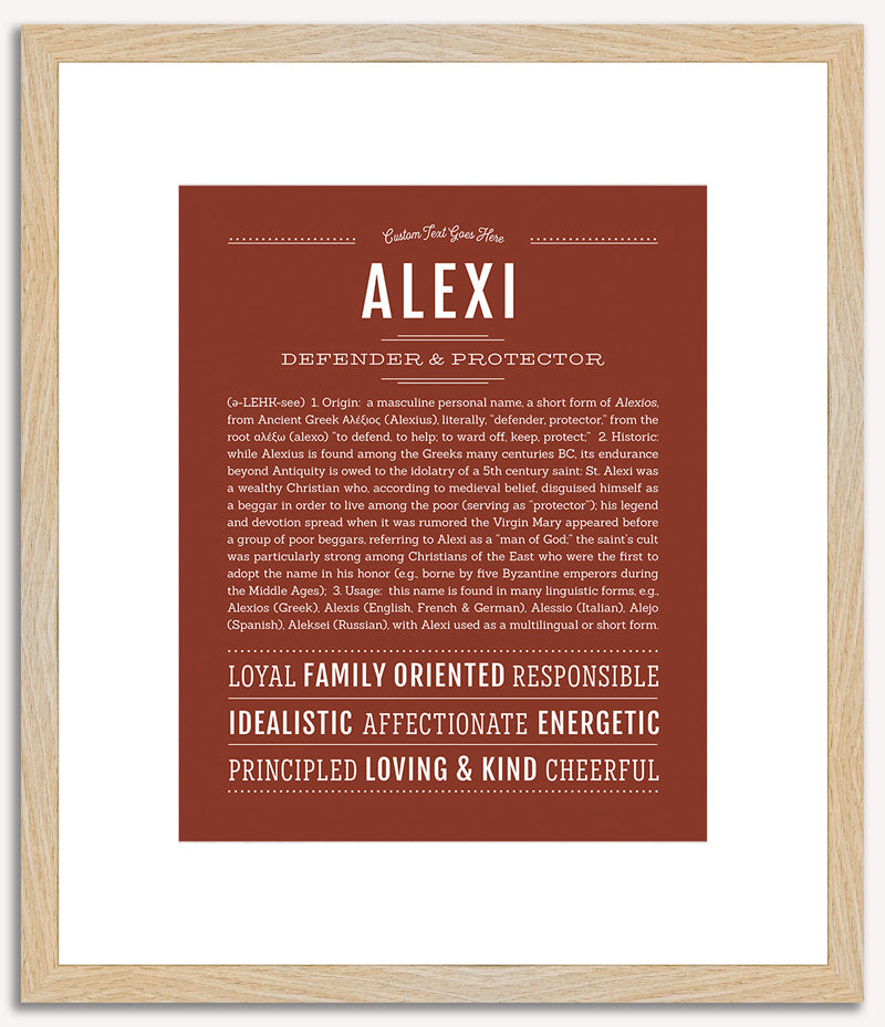 Alexi (male) | Name Art Print