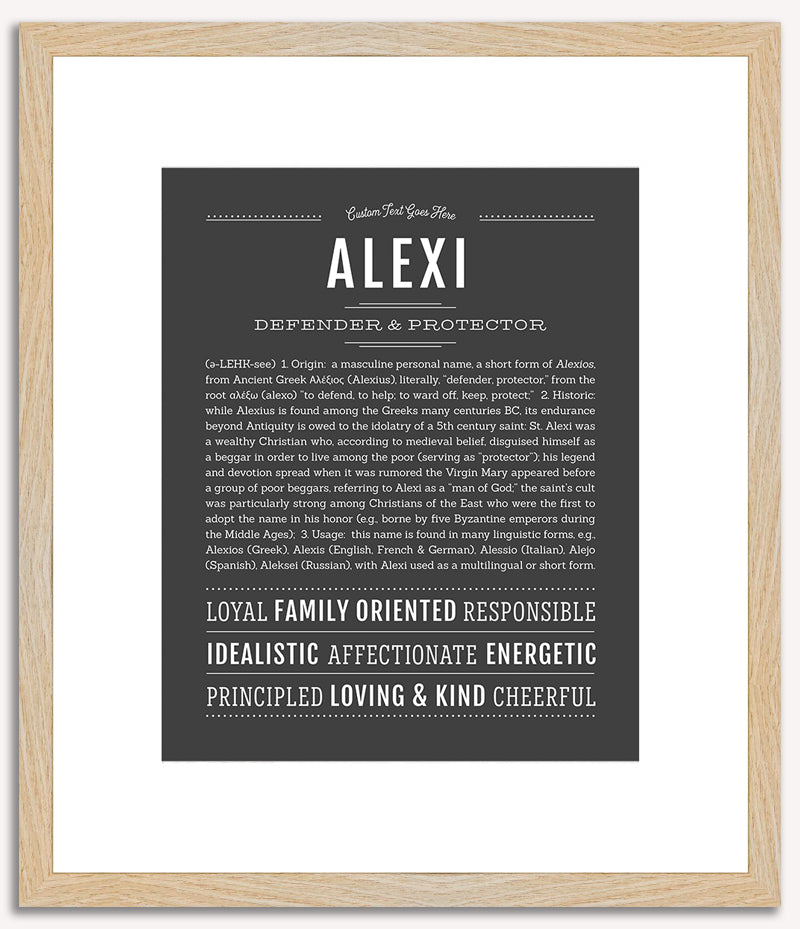 Alexi (male) | Name Art Print