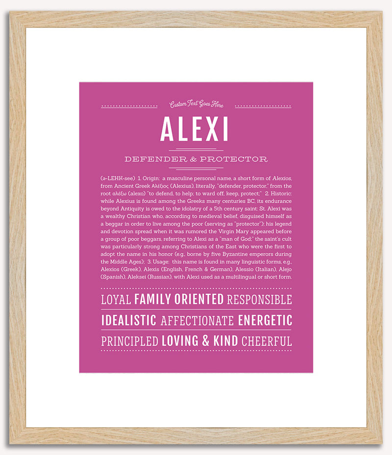 Alexi (male) | Name Art Print