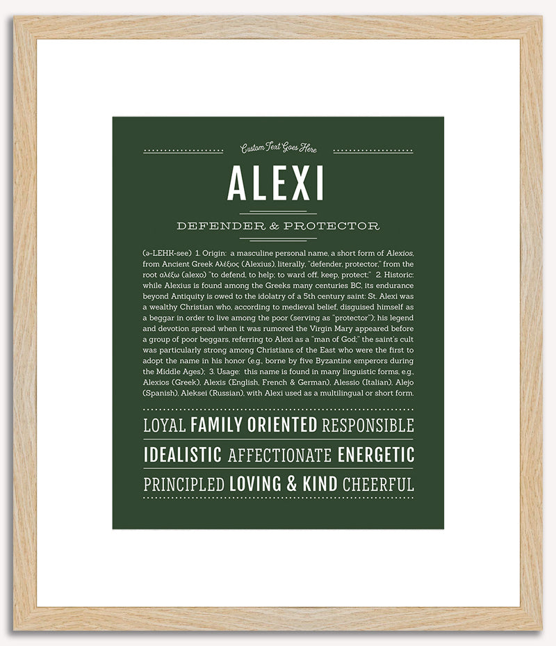 Alexi (male) | Name Art Print