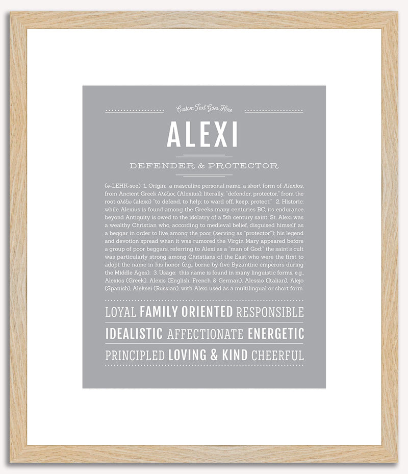 Alexi (male) | Name Art Print