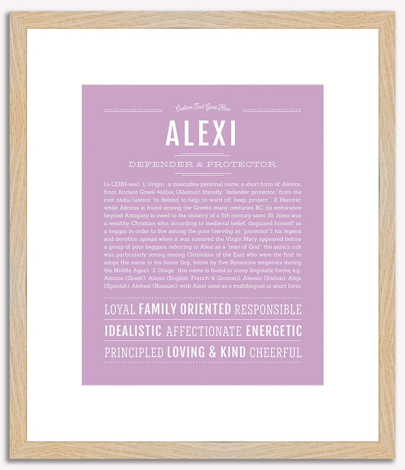 Alexi (male) | Name Art Print