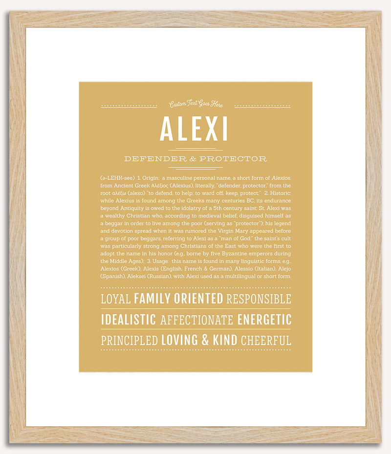 Alexi (male) | Name Art Print