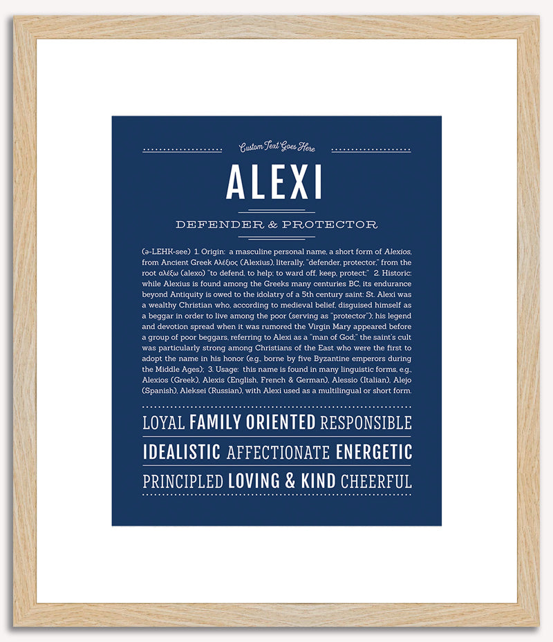 Alexi (male) | Name Art Print