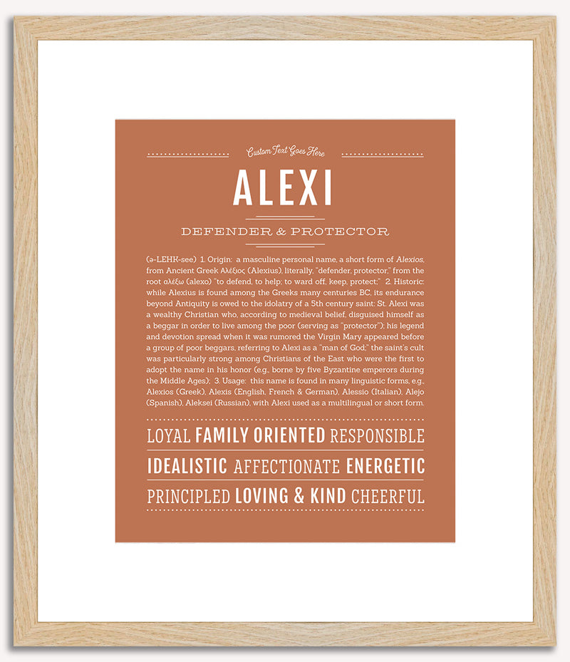 Alexi (male) | Name Art Print