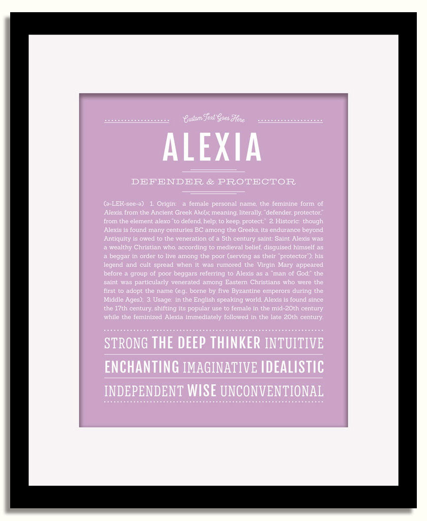 Frame Options | Lilac | Black Frame, Matted