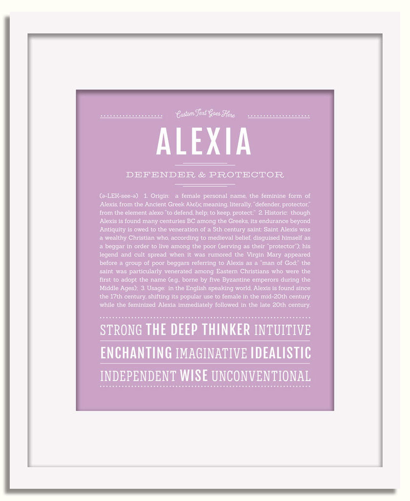 Frame Options | Lilac | White Frame, Matted