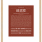 Alexis (female) | Name Art Print