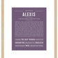 Alexis (female) | Name Art Print