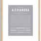 Alexsandra | Name Art Print