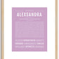 Alexsandra | Name Art Print