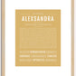 Alexsandra | Name Art Print