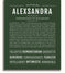 Alexsandra Personalized Name Meaning Art Prints – Name Stories