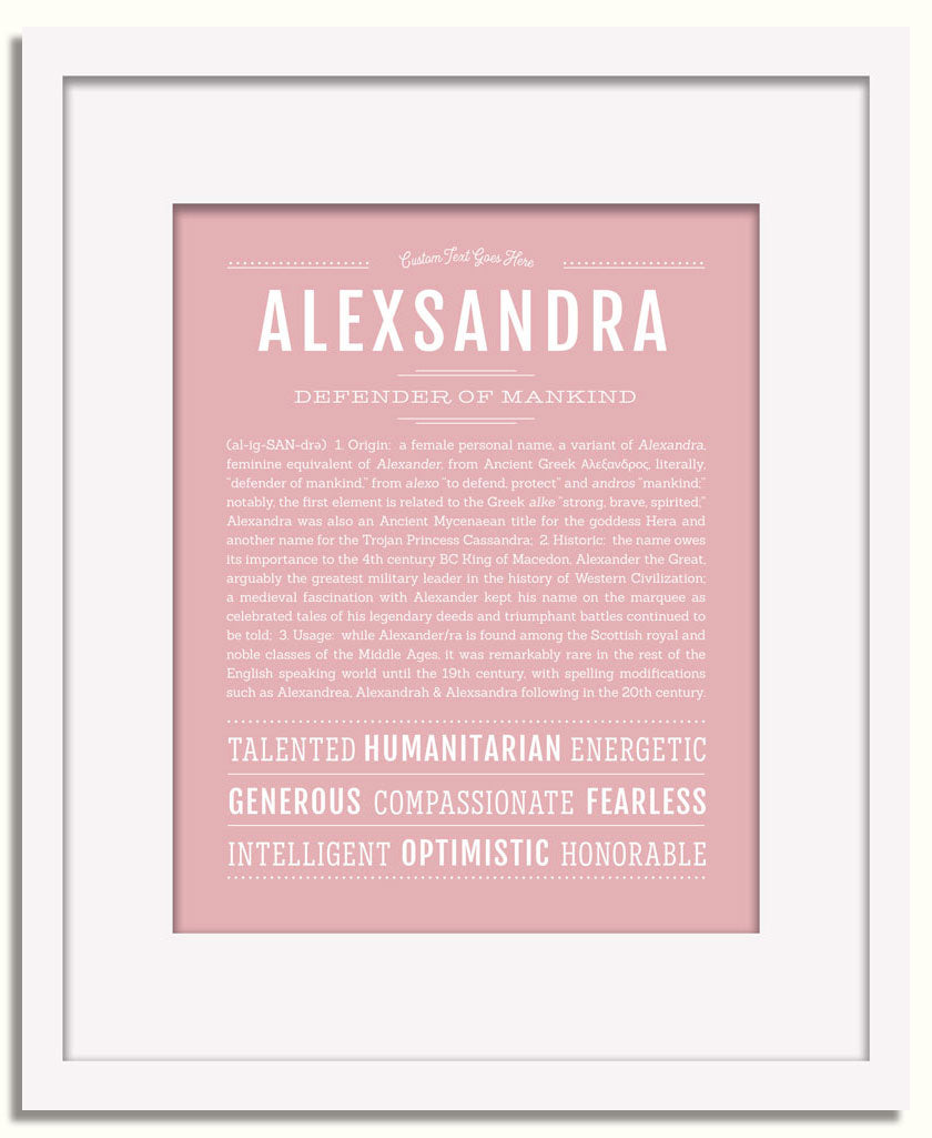 Frame Options | Dusty Rose | White Frame, Matted