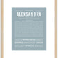 Alexsandra | Name Art Print