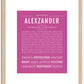 Alexzander | Name Art Print