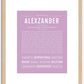 Alexzander | Name Art Print