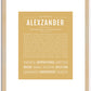 Alexzander | Name Art Print