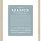 Alexzander | Name Art Print