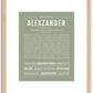 Alexzander | Name Art Print