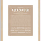 Alexzander | Name Art Print