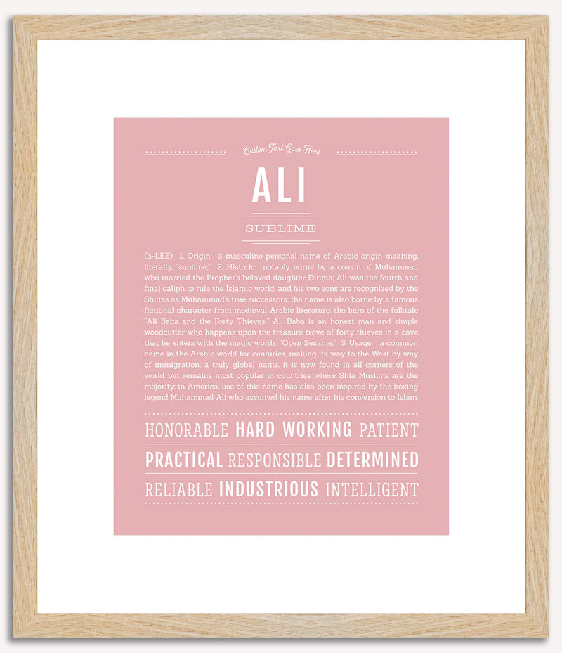 Ali (male) | Name Art Print