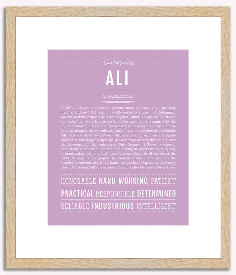 Ali (male) | Name Art Print