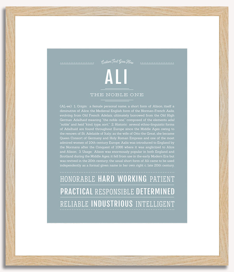 Ali (female) | Name Art Print