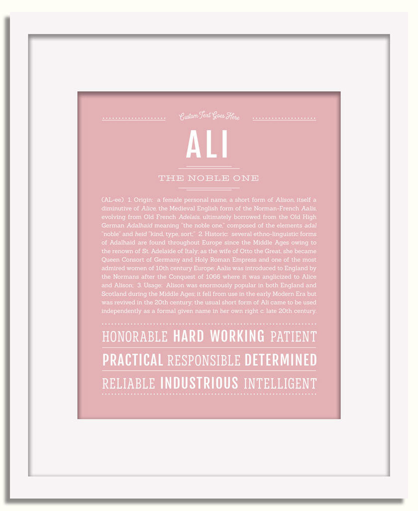 Frame Options | Dusty Rose | White Frame, Matted