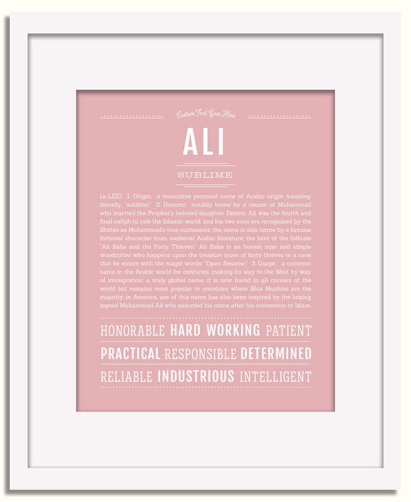 Frame Options | Dusty Rose | White Frame, Matted